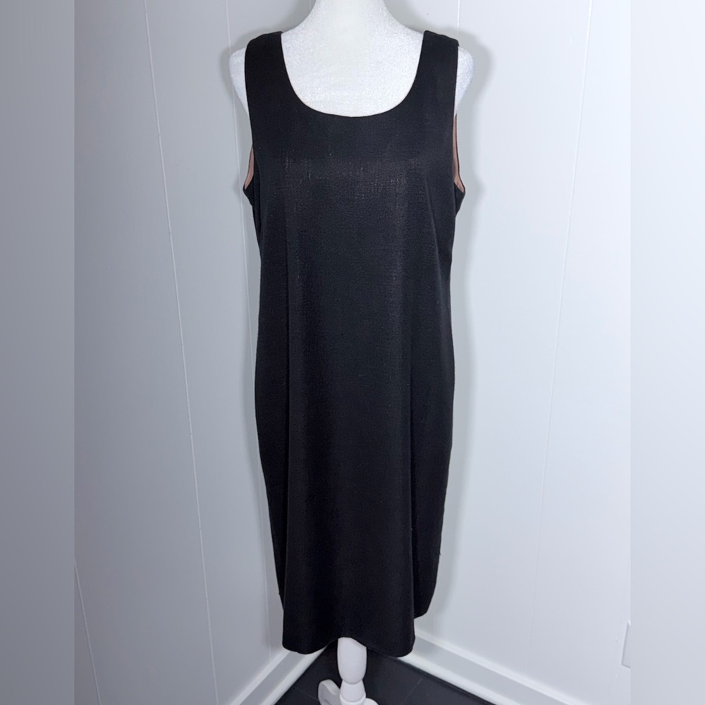 Willow Glen New York Sleeveless Black Classic Shift Dress Women’s Size 12 - Picture 2 of 10